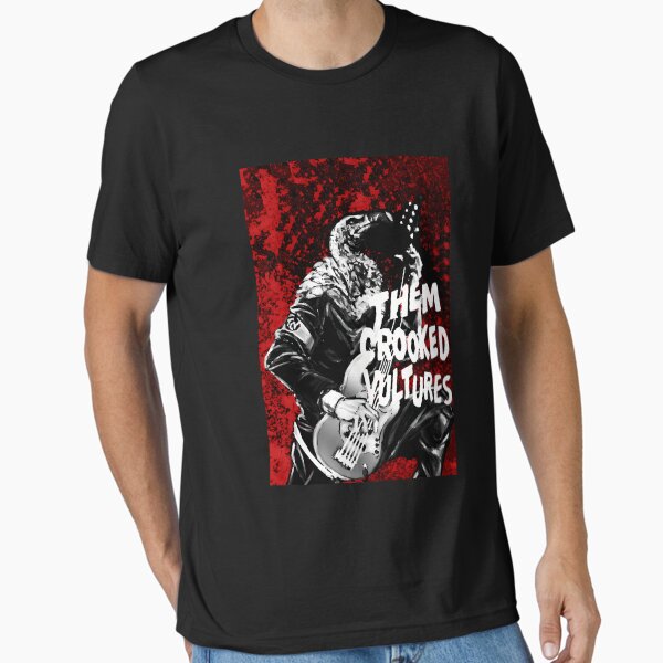 Item preview, Them Crooked Vulture Playing On The Guitar Red Background designed and sold by Elmerentura.