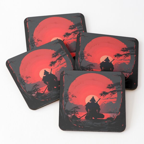 Item preview, Samurai warrior under a blood red sun designed and sold by dcrc.