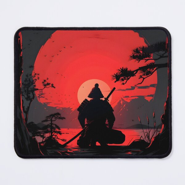 Item preview, Samurai warrior under a blood red sun designed and sold by dcrc.