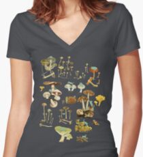 Feline Fungus! Women's Fitted V-Neck T-Shirt