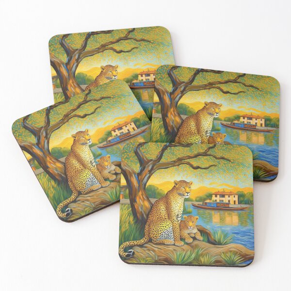 Item preview, Leopard Family Residing Near The River Zoo Pals Animal Cutest T-Shirts designed and sold by sportsimpact.