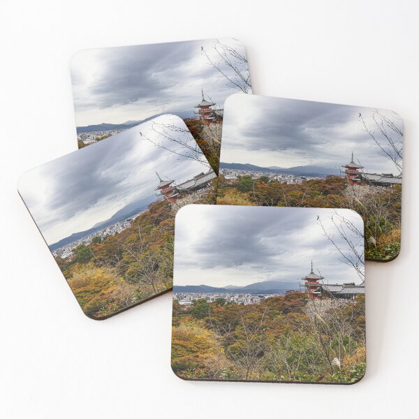 Item preview, Red Pagoda in Autumn with Cloudy Sky designed and sold by Renee McShane.