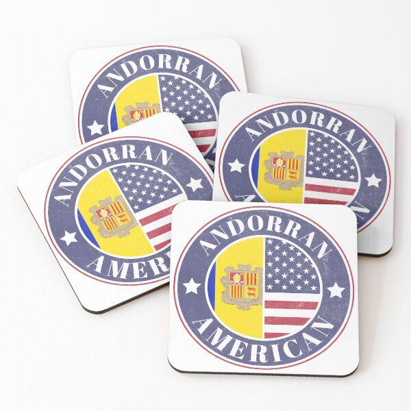 Item preview, Proud Andorran-American Badge - Andorra Flag designed and sold by chrisrivait.