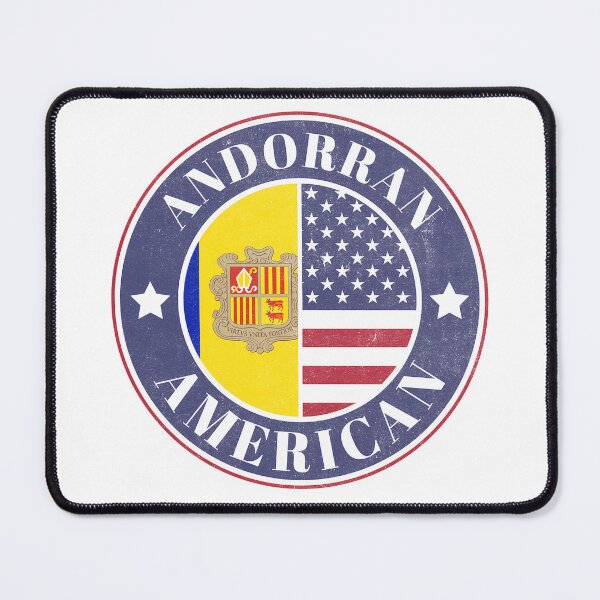 Item preview, Proud Andorran-American Badge - Andorra Flag designed and sold by chrisrivait.