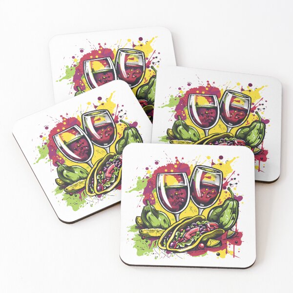 Item preview, Tacos and Wine designed and sold by PeelZinc.