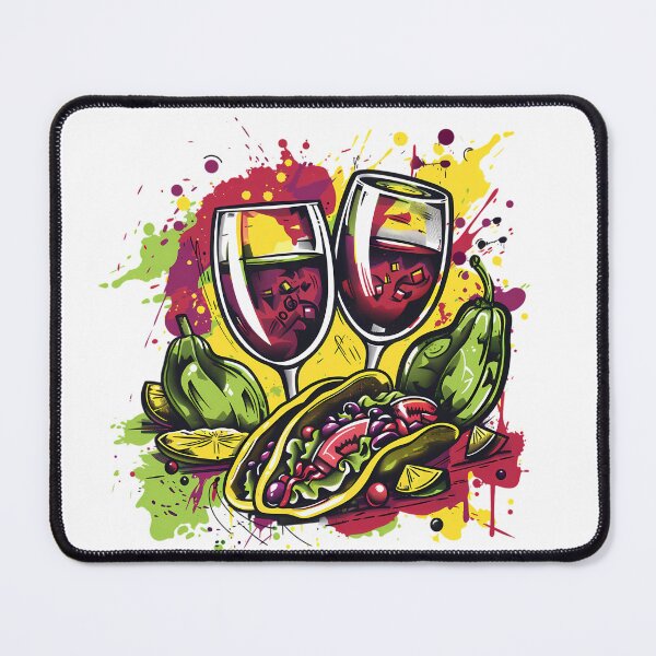 Item preview, Tacos and Wine designed and sold by PeelZinc.