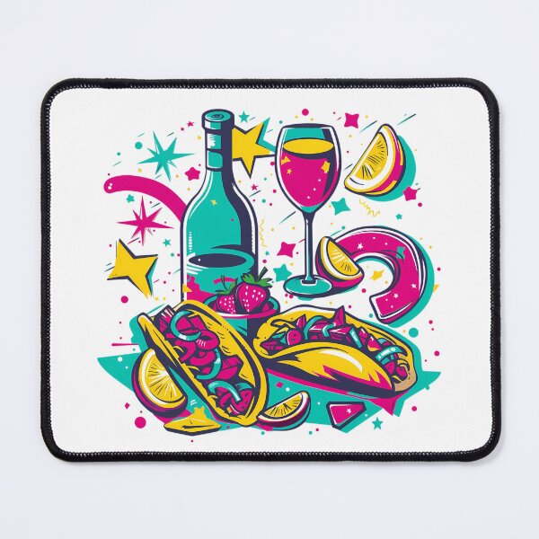 Item preview, Tacos and Wine designed and sold by PeelZinc.