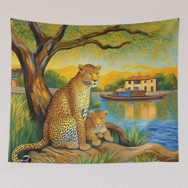 Item preview, Leopard Family Residing Near The River Zoo Pals Animal Cutest T-Shirts designed and sold by sportsimpact.