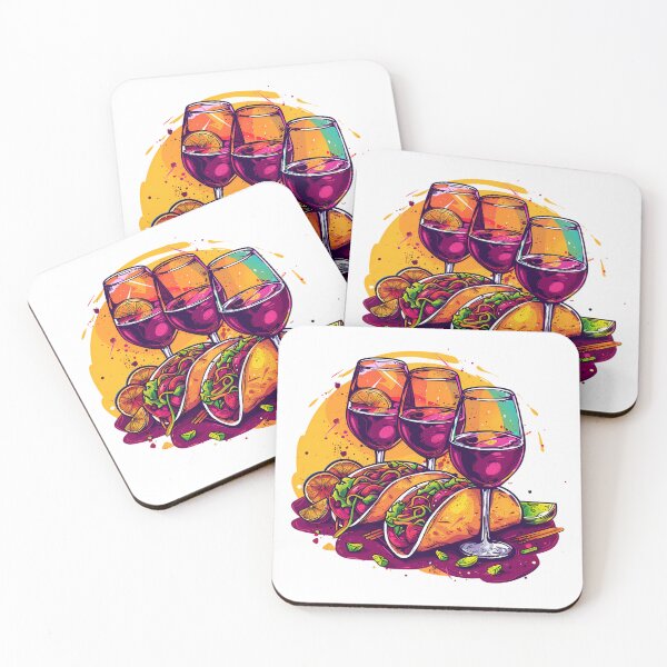 Item preview, Tacos and Wine designed and sold by PeelZinc.