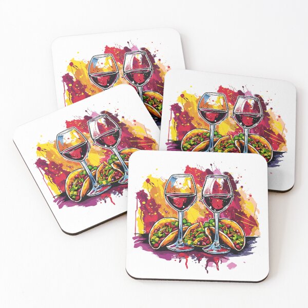 Item preview, Tacos and Wine designed and sold by PeelZinc.