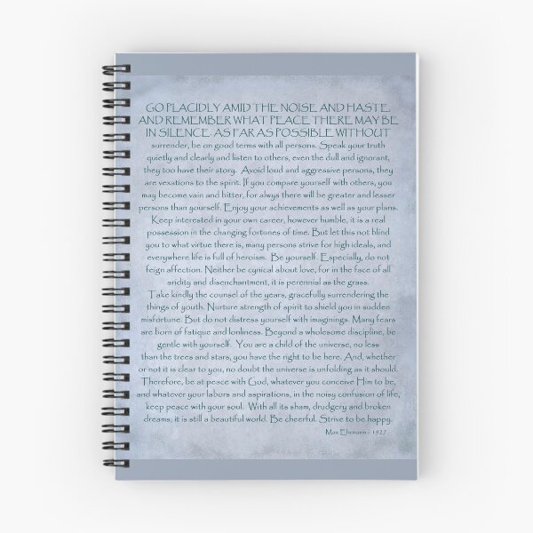 Item preview, Desiderata Credo for Life Antique Blue designed and sold by CheriesArt.