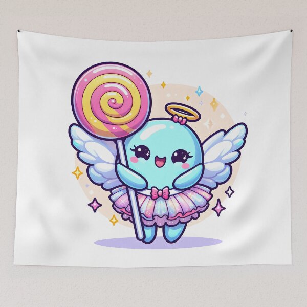 Item preview, Kawaii Banshee with A Giant Lollipop designed and sold by CanvasCutie.