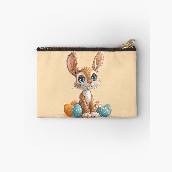 Item preview, Blue-Eyed Pastel Bunny with Easter Eggs designed and sold by LarkspurAndTea.