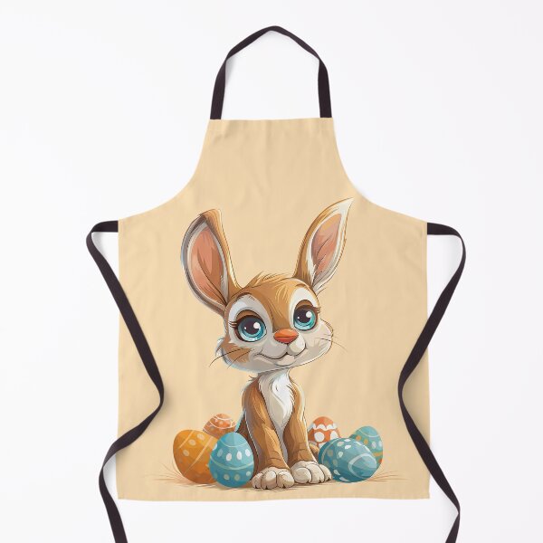 Item preview, Blue-Eyed Pastel Bunny with Easter Eggs designed and sold by LarkspurAndTea.