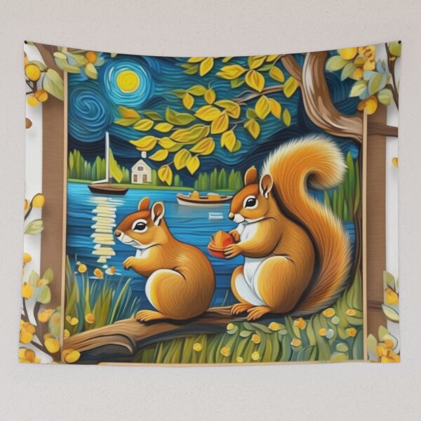 Item preview, Cute Squirrels Residing Near The River Zoo Pals Animal Cutest T-Shirts designed and sold by sportsimpact.