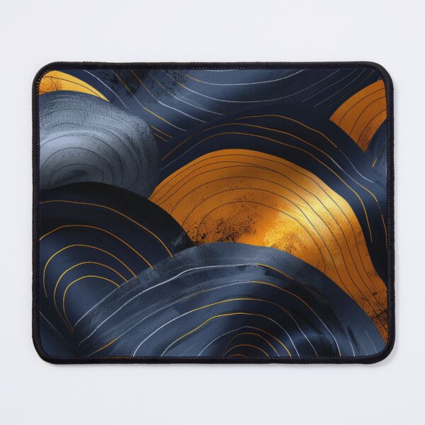 Item preview, Luxurious Dark Aesthetics: Golden & Blue Minimalism designed and sold by Ace Apparel Attire.
