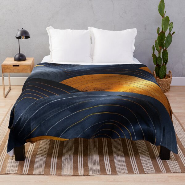 Item preview, Luxurious Dark Aesthetics: Golden & Blue Minimalism designed and sold by Ace Apparel Attire.