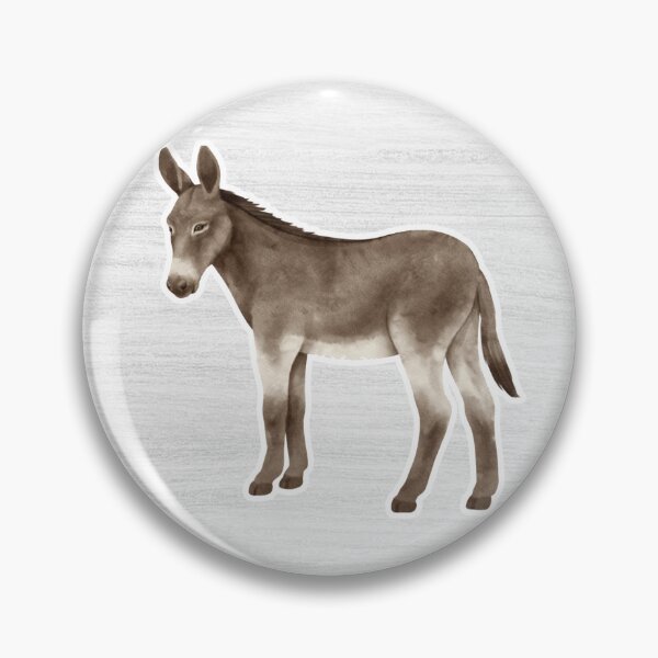 Item preview, Donkey Watercolor Drawing designed and sold by LivingColorful.