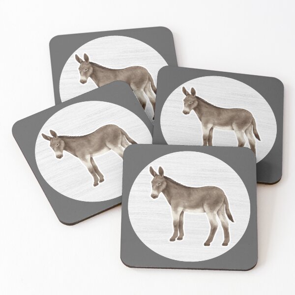 Item preview, Donkey Watercolor Drawing designed and sold by LivingColorful.