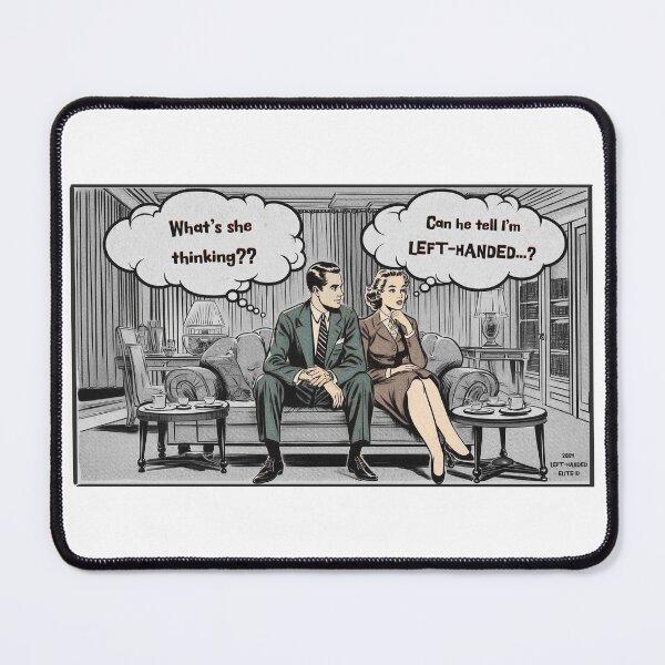 Item preview, 'Left-Handed Thoughts' retro 1940's Newspaper Comic Design designed and sold by lefthandedelite.