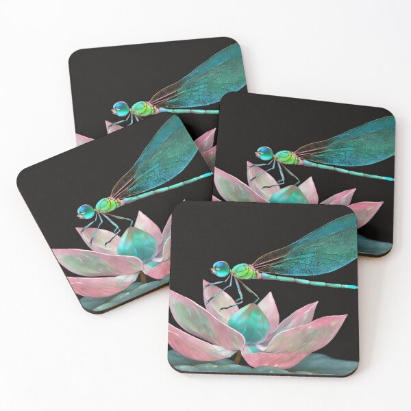 Item preview, Teal Dragonfly on Lotus Bloom designed and sold by Susan Rydberg.