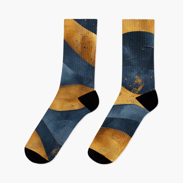Item preview, Sleek Sophistication: Dark Minimalist Golden & Blue designed and sold by Ace Apparel  Attire.