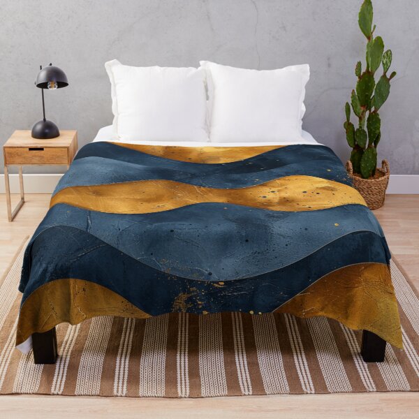 Item preview, Sleek Sophistication: Dark Minimalist Golden & Blue designed and sold by Ace Apparel Attire.