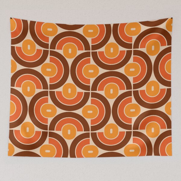 Item preview, Retro 70s Mid Mod Geometric Pattern designed and sold by tonymagnerart.