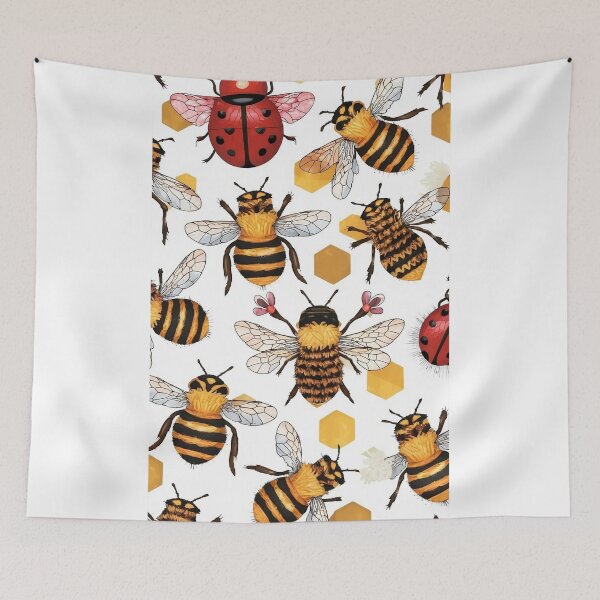 Item preview, Ladybugs With Bees Insects Ladybird bugslovely designed and sold by DunuStore.