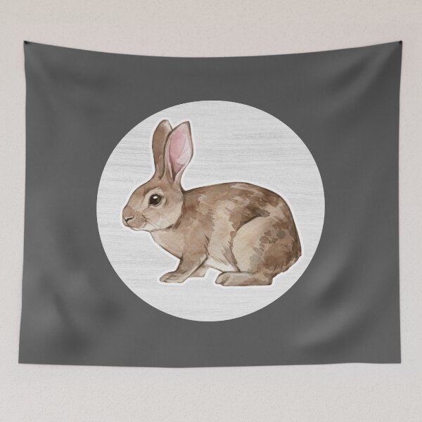 Item preview, Rabbit Watercolor Drawing designed and sold by LivingColorful.