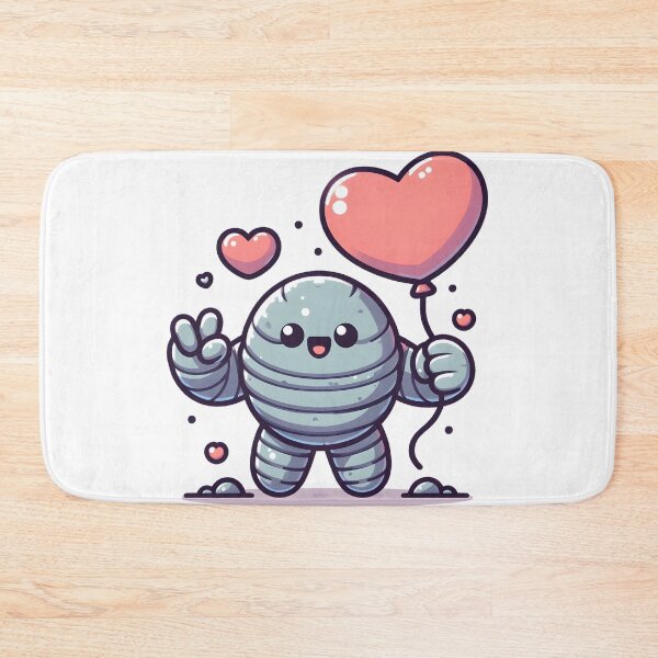 Item preview, Kawaii Kawaii Golem With Heart-Shaped Balloon designed and sold by CanvasCutie.