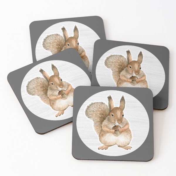 Item preview, Squirrel Watercolor Drawing designed and sold by LivingColorful.