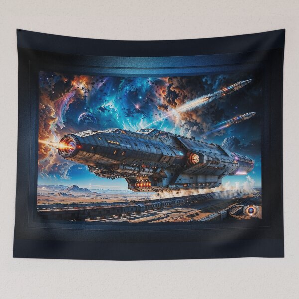 Item preview, A Deleron Battle Cruiser Mesmerizing AI Concept Space Art by Xzendor7 designed and sold by Xzendor7 Digital Art Creations.