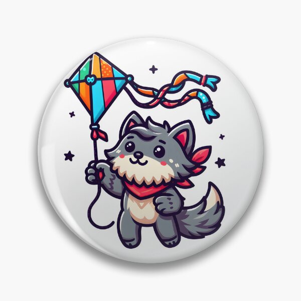 Item preview, Kawaii Lovable Werewolf With Colorful Kite designed and sold by CanvasCutie.