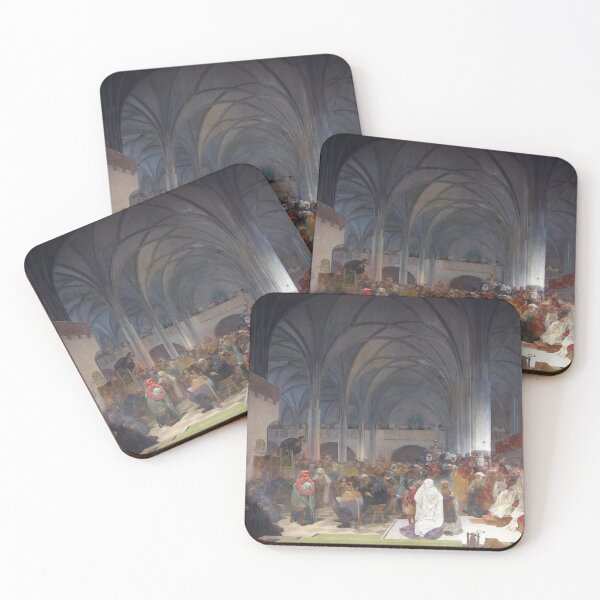 Item preview, The Slav Epic cycle No.8 Master Jan Hus Preaching at the Bethlehem Chapel Truth Prevails, by Alphonse Mucha. HIGH DEFINITION designed and sold by MINDTHECHERRY.