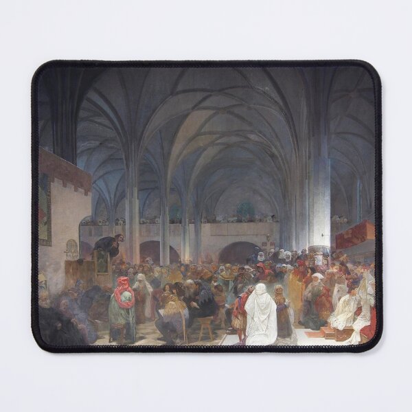 Item preview, The Slav Epic cycle No.8 Master Jan Hus Preaching at the Bethlehem Chapel Truth Prevails, by Alphonse Mucha. HIGH DEFINITION designed and sold by MINDTHECHERRY.