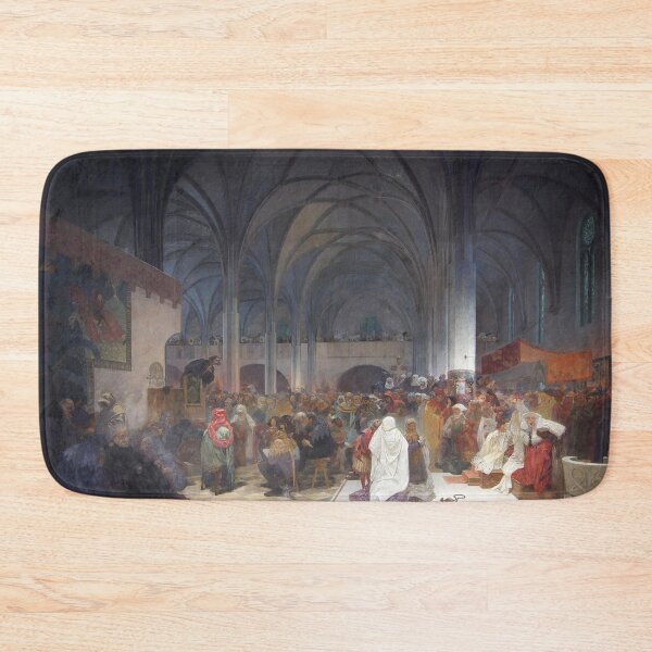 Item preview, The Slav Epic cycle No.8 Master Jan Hus Preaching at the Bethlehem Chapel Truth Prevails, by Alphonse Mucha. HIGH DEFINITION designed and sold by MINDTHECHERRY.