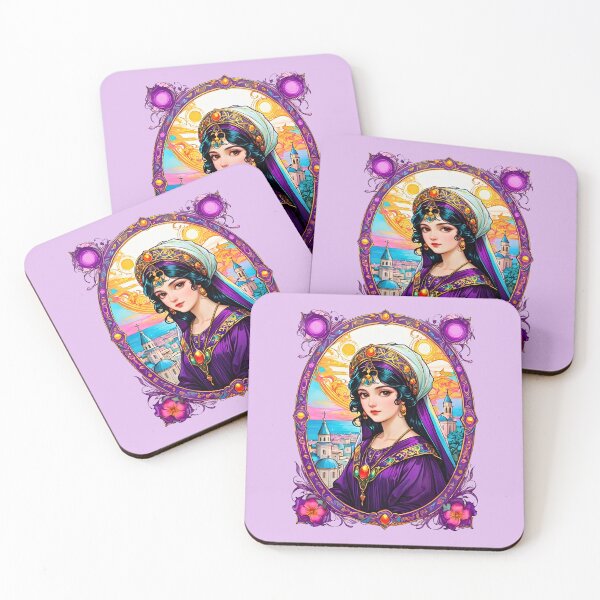 Item preview, Empress Theodora of Byzantium retro vintage floral design designed and sold by BorgSpareParts.