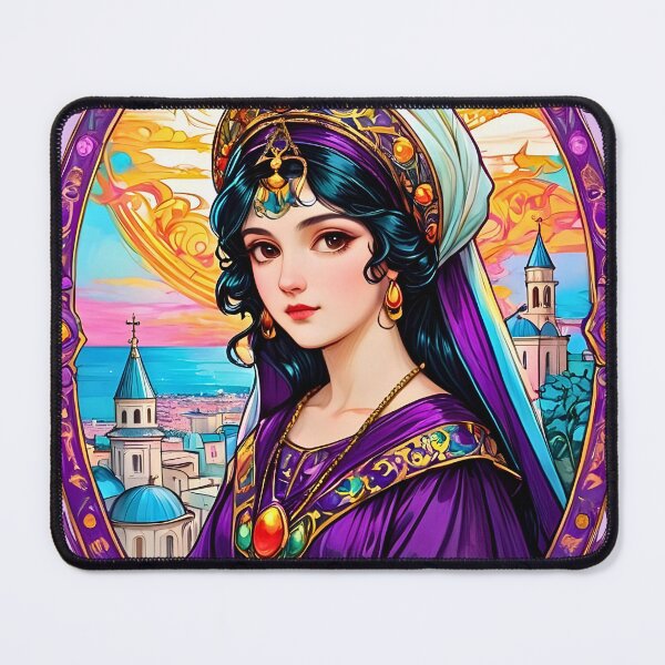 Item preview, Empress Theodora of Byzantium retro vintage floral design designed and sold by BorgSpareParts.