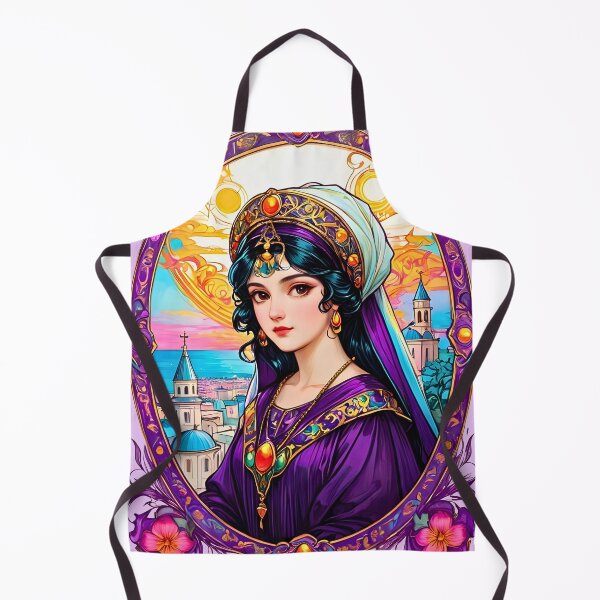 Item preview, Empress Theodora of Byzantium retro vintage floral design designed and sold by BorgSpareParts.