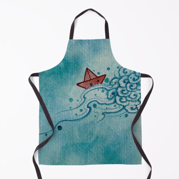 Item preview, small boats in the wavy sea. designed and sold by art1365.