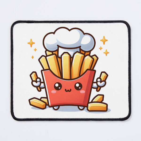 Item preview, Kawaii French Fries With Chef Hat designed and sold by CanvasCutie.