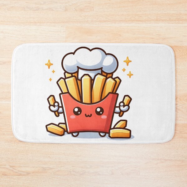 Item preview, Kawaii French Fries With Chef Hat designed and sold by CanvasCutie.