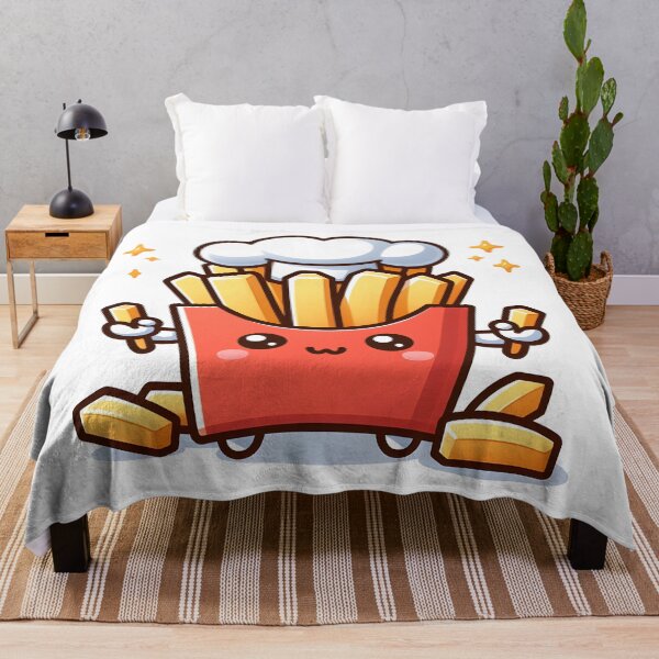 Item preview, Kawaii French Fries With Chef Hat designed and sold by CanvasCutie.