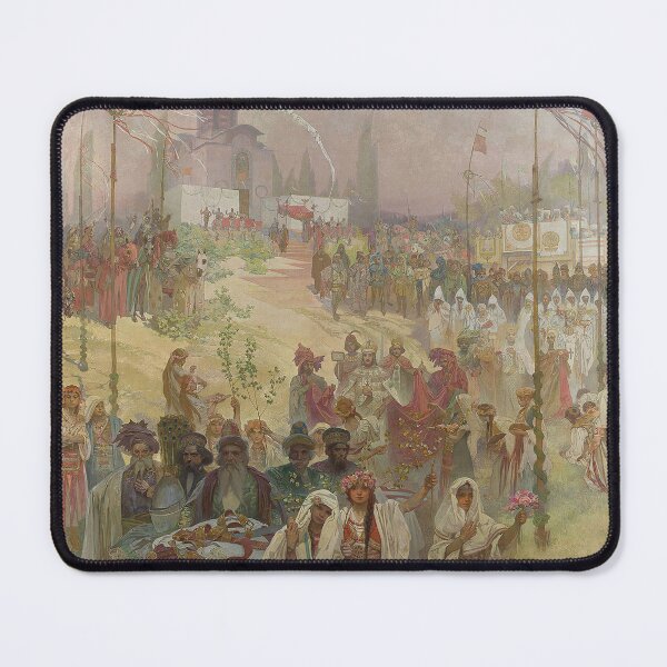 Item preview, The Slav Epic cycle No 6 The Coronation of the Serbian Tsar Stefan Dušan as East Roman Emperor, by Alphonse Mucha. HIGH DEFINITION designed and sold by MINDTHECHERRY.