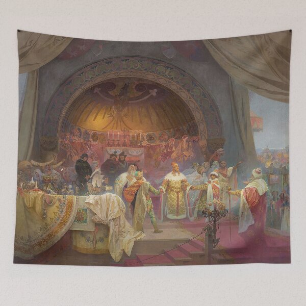 Item preview, The Slav Epic cycle No 5, The Czech King Přemysl Otakar II (1924),  by Alphonse Mucha. HIGH DEFINITION designed and sold by MINDTHECHERRY.