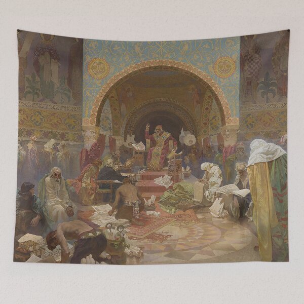Item preview, The Slav Epic cycle No 4, The Bulgarian Tsar Simeon, by Alphonse Mucha. HIGH DEFINITION designed and sold by MINDTHECHERRY.