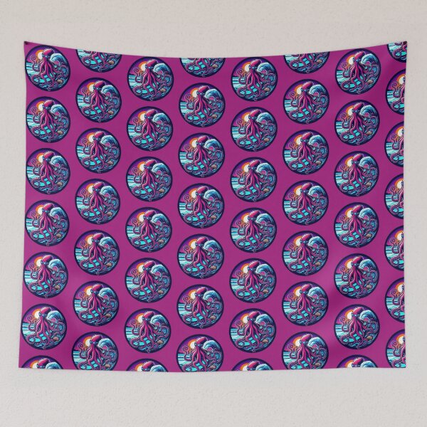 Item preview, Surfing Octopus designed and sold by SportsMomsRock.