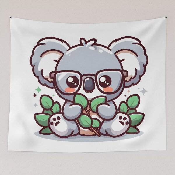 Item preview, Kawaii Koala: Wearing Glasses designed and sold by CanvasCutie.