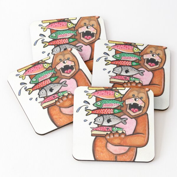 Item preview, Bear Salmon Sandwich designed and sold by ArtByBeatriz.